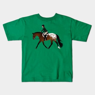 Appaloosa Horse and Rider - Equine Rampaige Kids T-Shirt